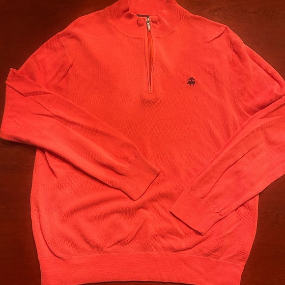 Brooks Brothers 1/4 zip lightweight pullover rustic red - Picture 2 of 4